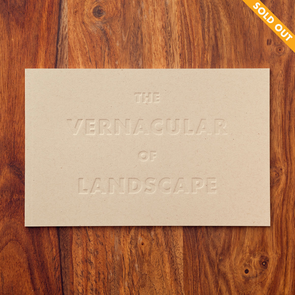 The Vernacular of Landscape